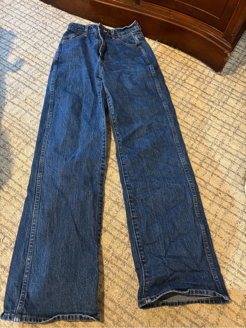 ROLLA'S Women's Dark Blue Wide-Leg Denim Jeans